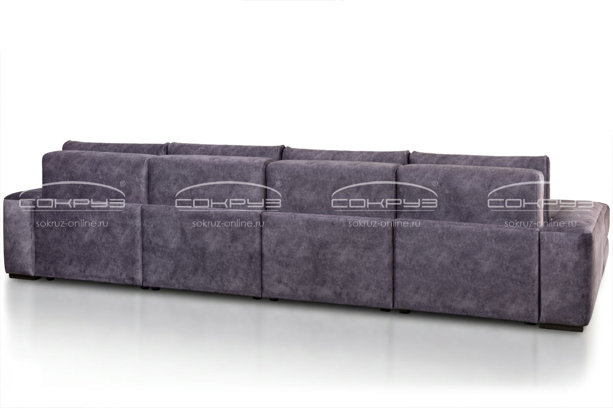 Модульный диван Палермо 2В/1 п-образный, фиолетовый фото