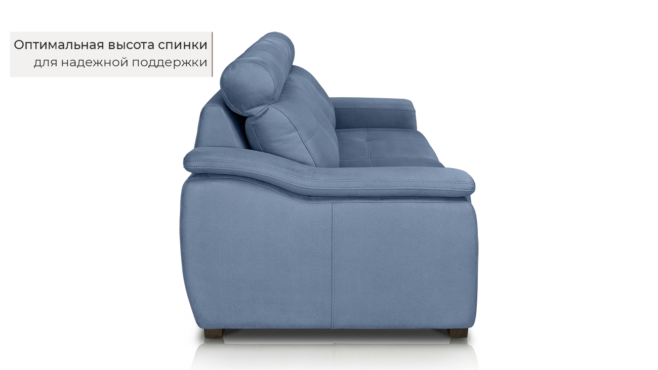 Прямой модульный диван Инфинити МИНИ шенилл Ричь синий фото